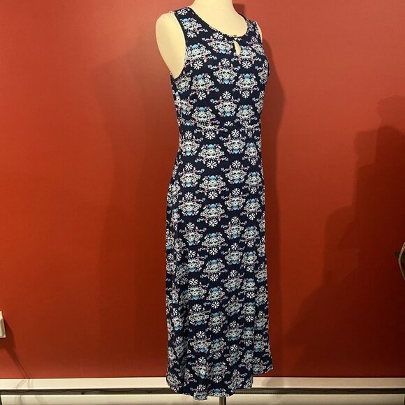 Talbots Petites Women's Blue Floral Maxi Dress - Size LP - NWT - Picture 1 of 5